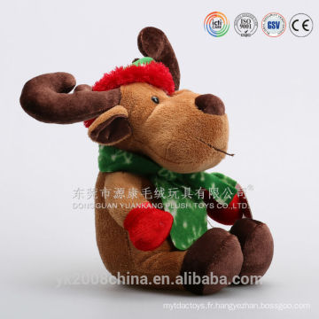 CE / EN71 / ASTM renne en peluche musicale standard animaux en peluche